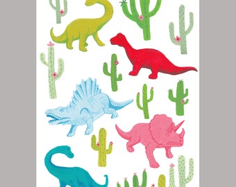 Dinosaur Dino fine art A4 print
