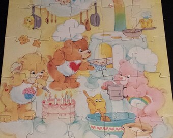 Vintage 1986 Care Bears 25 pc Puzzle, 10"x13"