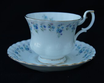 Royal Albert Memory Lane Footed Teacup and Saucer