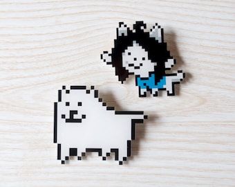 Undertale: Temmie, Annoying Dog and Sans Acrylic Badges