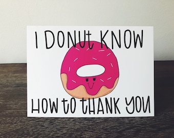 Donut thank you | Etsy