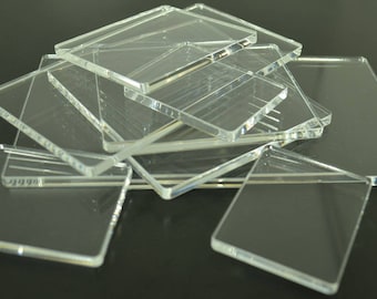 Acrylic Perspex Blocks Pads For Clear and Unmounted Stamps Various Sizes