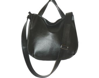 5633, black crossbody bag, black hobo crossbody bag, black hobo bag, vegan leather crossbody bag black, vegan black crossbody bag, vegan bag