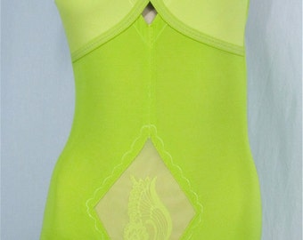 All In One Girdle Bodysuit 36B Medium Shapewear Upcycled Clothing Hand Dyed Vintage Girdle Bra Panties Pin Up Lingerie Boho Hippie Bridal