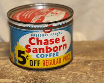 Vintage Chase &Sanborn Coffee can
