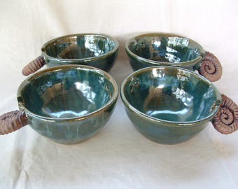 Handmade stoneware noodle bowl or chopstick bowl