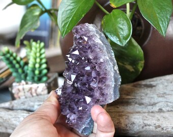 223g LARGE Amethyst Cluster, Amethyst Crystal Cluster, Raw Stone Specimen, Natural Amethyst, Purple Crystal Specimen, Wiccan Altar Supply