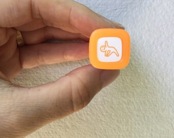 Yoga Stamp - Exercise Stamp - Planner Stamp - Erasable Stamp - Pilot Frixion Stamp - Tiny Schedule Stamp - Self Inking Stamp - 14mm square
