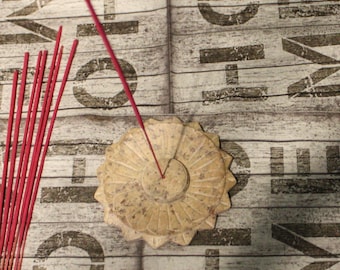 Räucherstäbhalter, plate, incense plate of soapstone, smokehouse