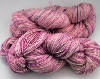 Hand-dyed 80/20 Superwash Merino/Nylon "Pinky-Purple"