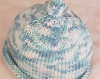 Fair Isle Knotted beanie