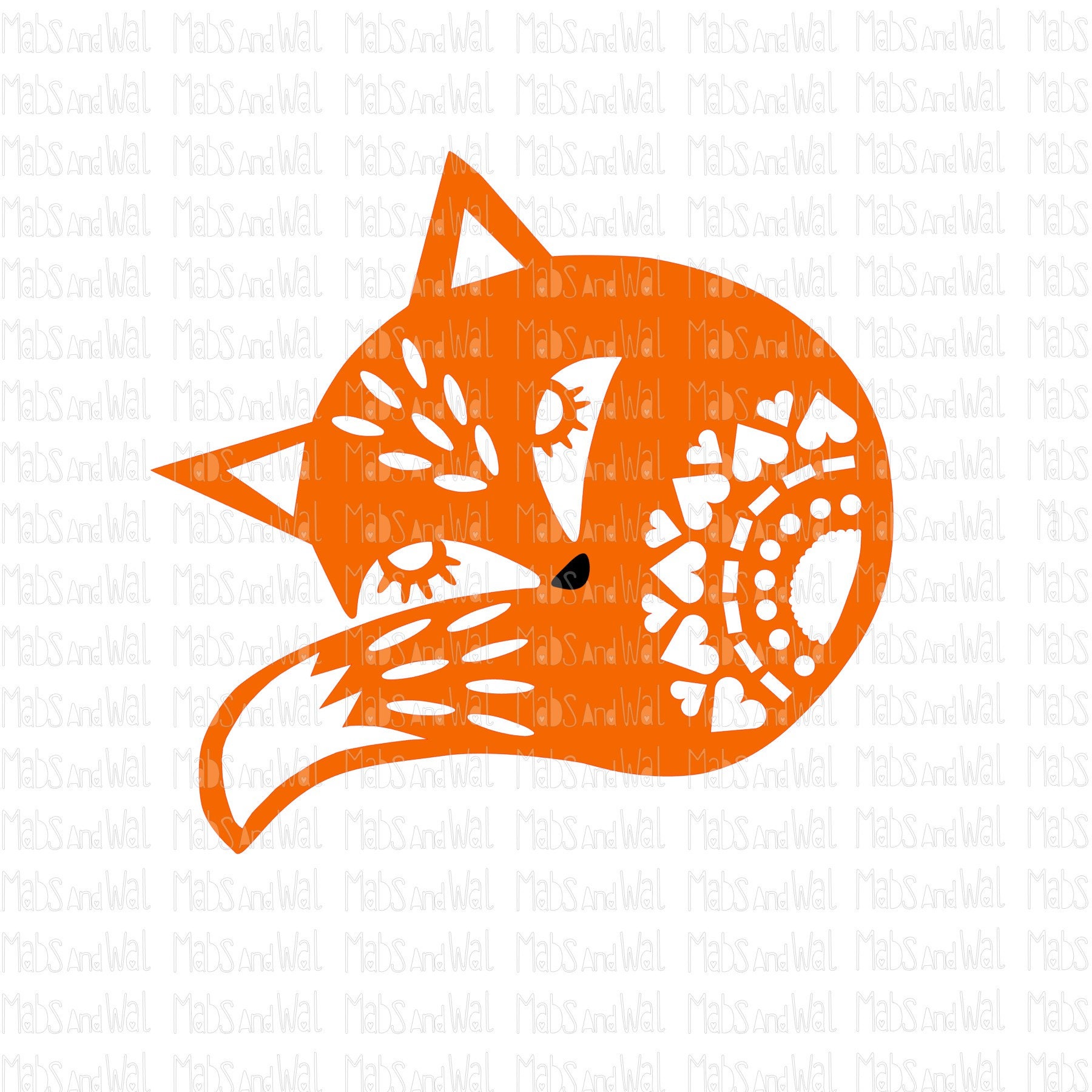 Download Fox folk style svg/png/dxf cricut/silhouette digital cutting