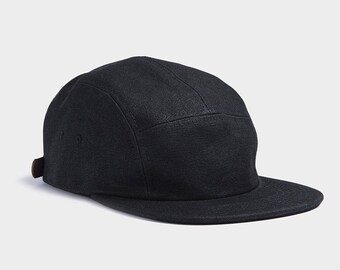 5-Panel Camp Hat | Waxed Canvas | Otter Wax | Black