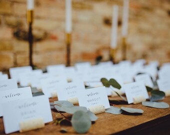 Blank Wine Cork Place Card Holder or Place Setter, Wine Cork Name Badge Name, Wedding Card Holder, Wine Theme Wedding Place Card Holder