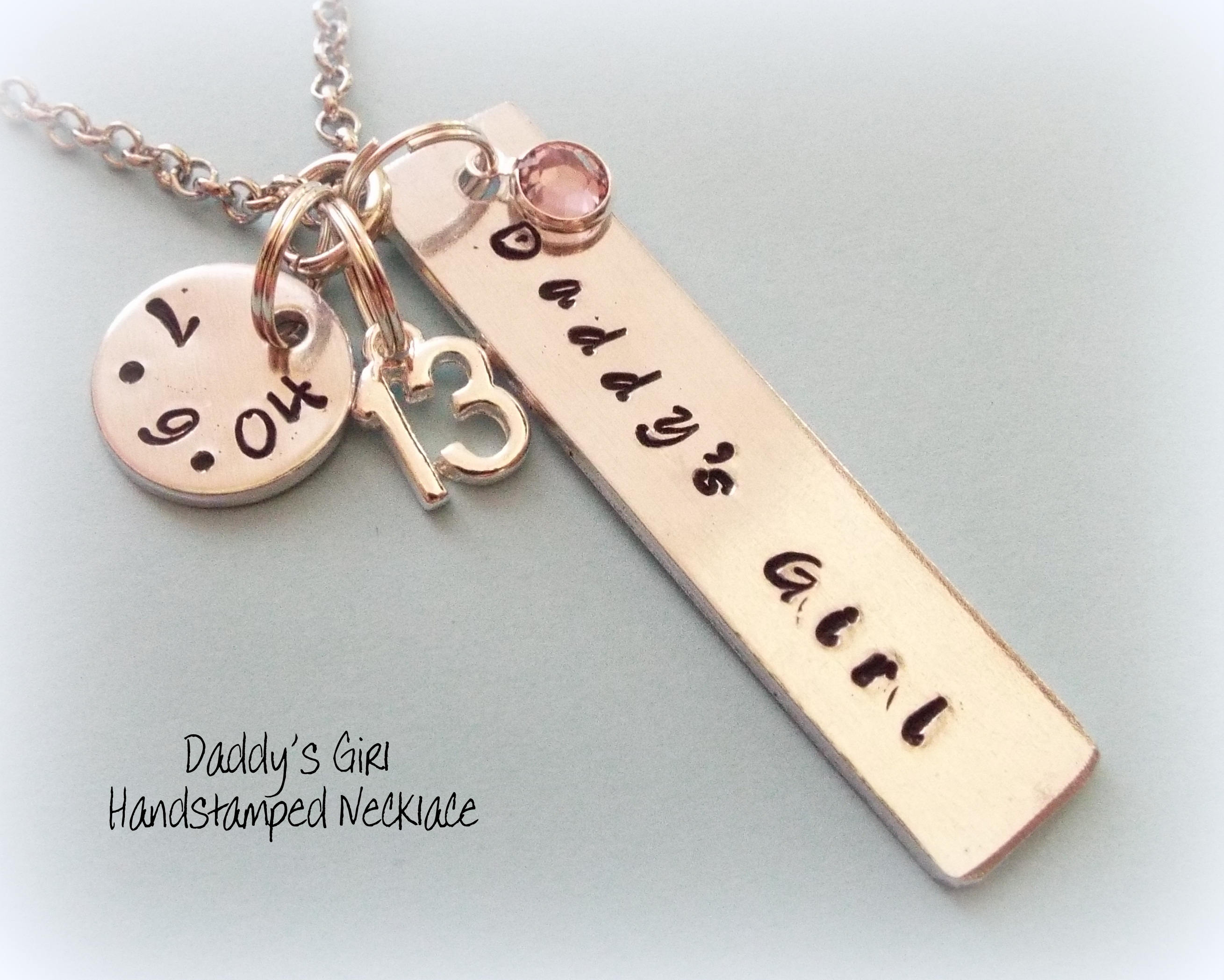 13th Birthday Personalized Name Bar Necklace, Birthday Jewelry for 13