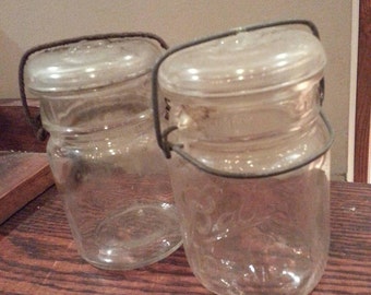 Vintage glass jars canning jars ball ideal