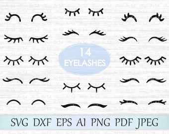 Eyelashes SVG file, Eyelash svg, Eyelash vector, Eyelash cut file, Lashes svg file, Eyelashes clip art, Eyelashes cricut, Eyelashes clipart