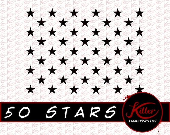 Download 50 STARS Vector Clip Art Cut File Instant Digital