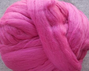 Merino Wool Roving, Wool Roving, Merino Roving, Felting Wool, Spinning Wool, Ashland Bay Wool, 8 oz - Fuchsia