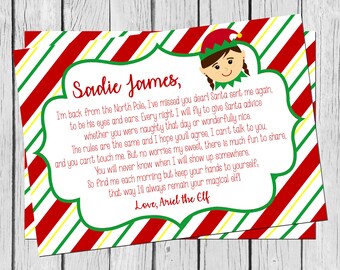 Elf I'm Back DIY/PRINTABLE Letter