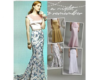 Misses Mermaid Skirt, fishtail Skirt, Formal Skirts, Sewing Pattern, Simplicity 8597 Sewing Pattern, Long Skirts, US Sizes 8 -16 or 18w -26w