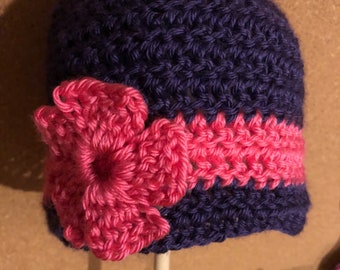 Crochet Hat with Flower