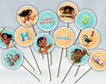 Moana Cupcake Toppers