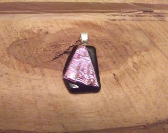 Pink Dichroic Glass Pendant