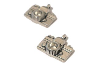 4 Camera Charms | Photographer Charm | Silver Camera Charm | Camera Pendant | Photographer Pendant | Ready to Ship USA | AS209-4
