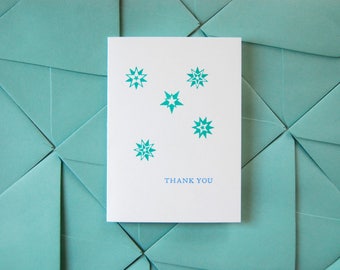Thank You // letterpress printed greeting card