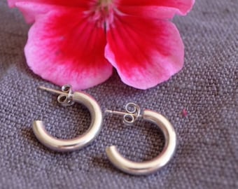Solid Silver Hoop Earrings