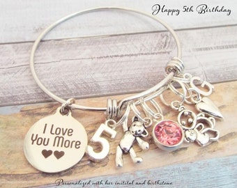 5th Birthday Girl, Gift for Girl Turning 5, Granddaughter Gift, 5 Year Old Girl Gift, Children's Jewelry, Child's Birthday Girl, Girl Gift