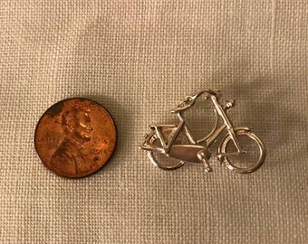 Vintage Sterling Silver Bicycle Charm