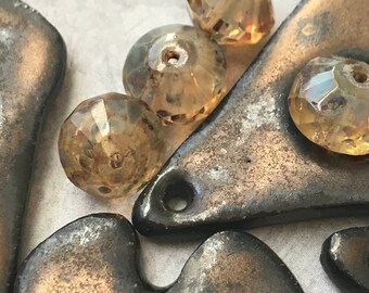 Heart Pendant Link, Two holed Pendant, Heart Pendant, Steampunk Heart, Pendant, ClassicBead, Classic Bead, tracee, ClassicElements