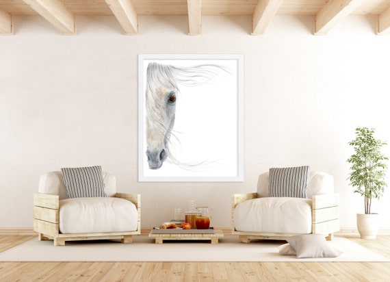Arabian Horse Horse Watercolor Print Equestrian Art