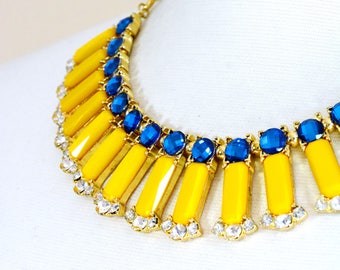 Gemstone necklace, Collar necklace, Bib necklace, Statement necklace - Gavan