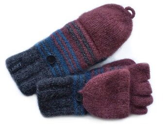 convertible mittens, felted wool mittens