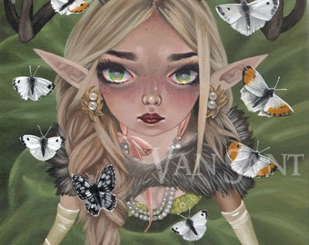 Fauna giclee pop surrealism print by Susan Van Sant