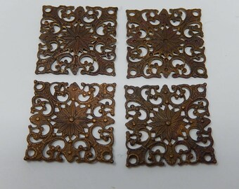 Old Lot of Four Decoration, Copper Stencil, Free Shipping!