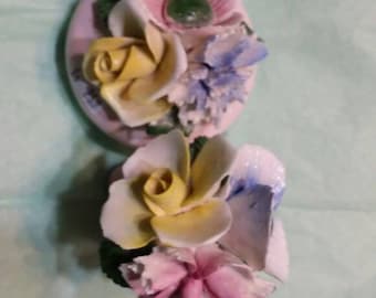 Beautiful colorful porcelain flowers