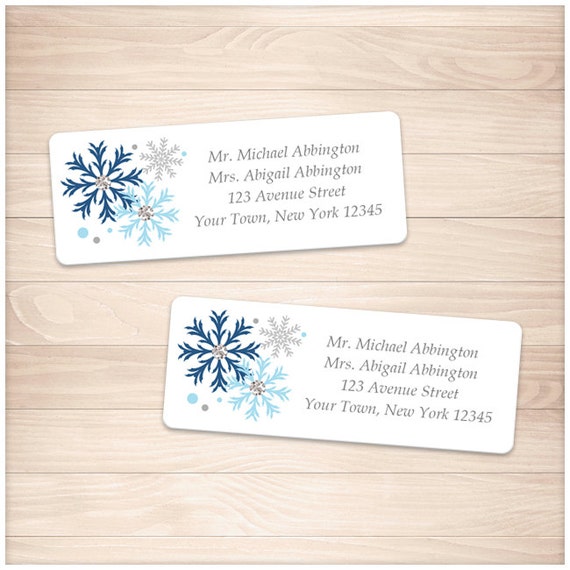 snowflake address label