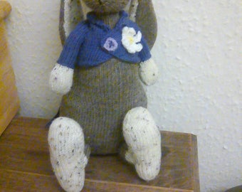 Gorgeous hand knitted rabbit