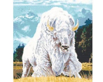 White Buffalo Cross Stitch Chart