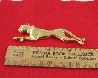 Vintage wild cat brooch