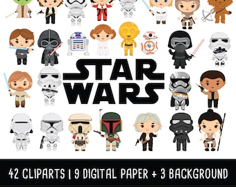 Space wars Clipart Bundle, Space Wars clipart, space character clipart, Space wars party, Instant Download PNG - Free commercial use