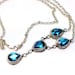 SALE Blue topaz necklace. 925 sterling silver, signed 925 Italy,vintage necklaces,blue necklaces,vintage jewellery,gemstone necklace,V002