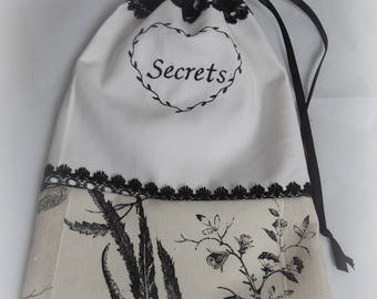 clutch bag embroidered lingerie or other