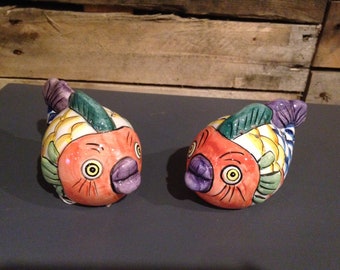 Fishy salt and pepper shaker set