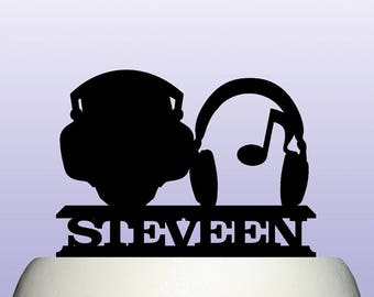 Personalised Acrylic Headphone Cake Topper