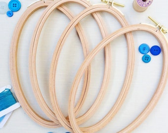 8 x 5 inch, vertical Oval Embroidery Hoop, wooden embroidery hoop